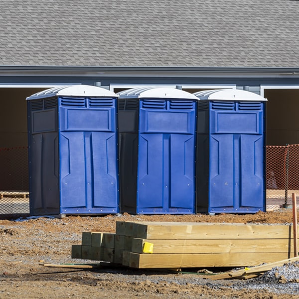 how often are the porta potties cleaned and serviced during a rental period in Deer AR